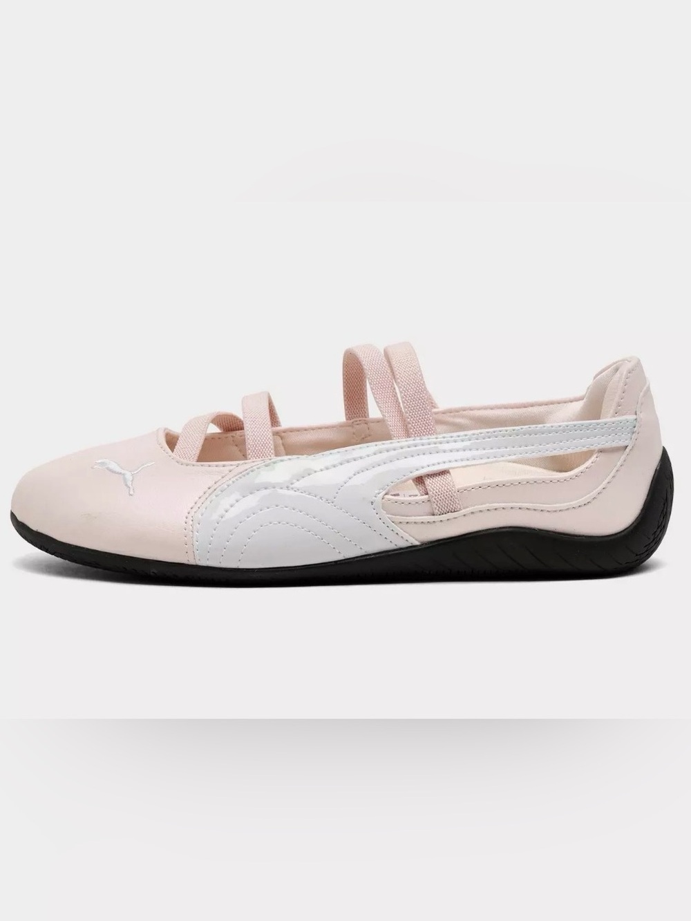 Puma Light Pink Ballet Slip-On with White Formstrip and Black Sole